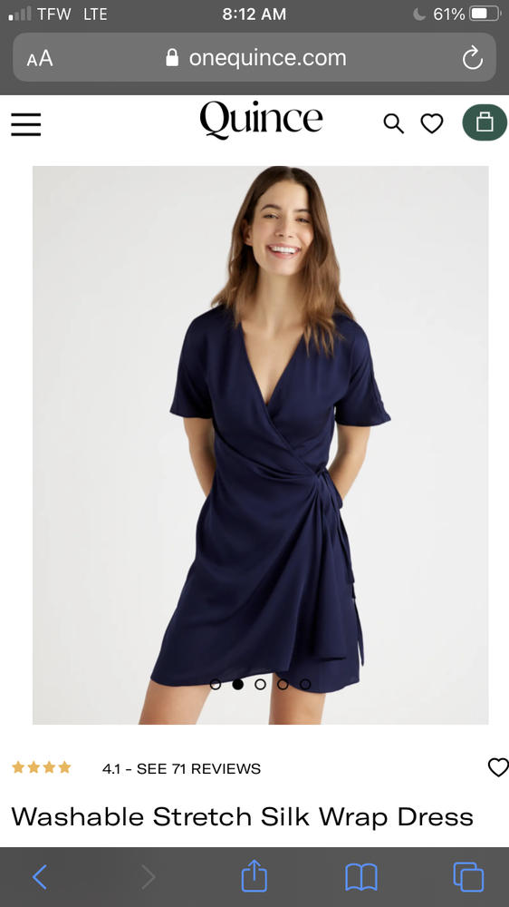 Washable Stretch Silk Wrap Dress