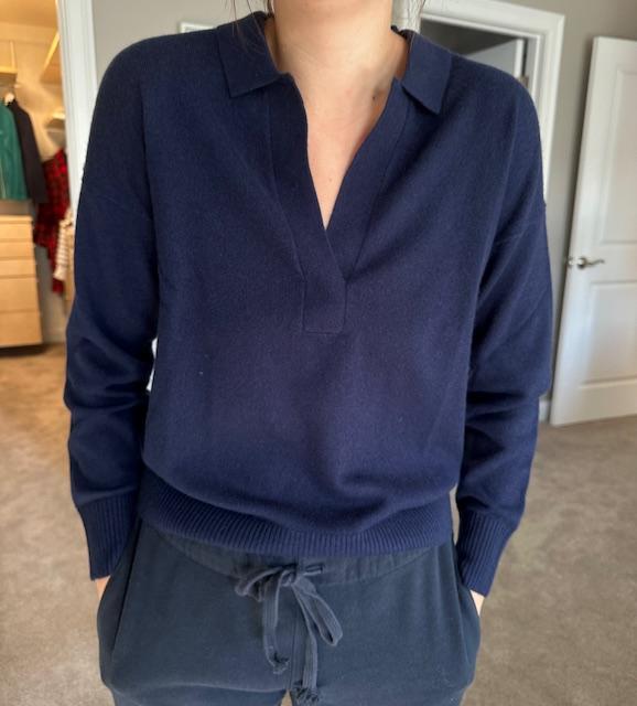 Women's Mongolian Cashmere Polo Sweater