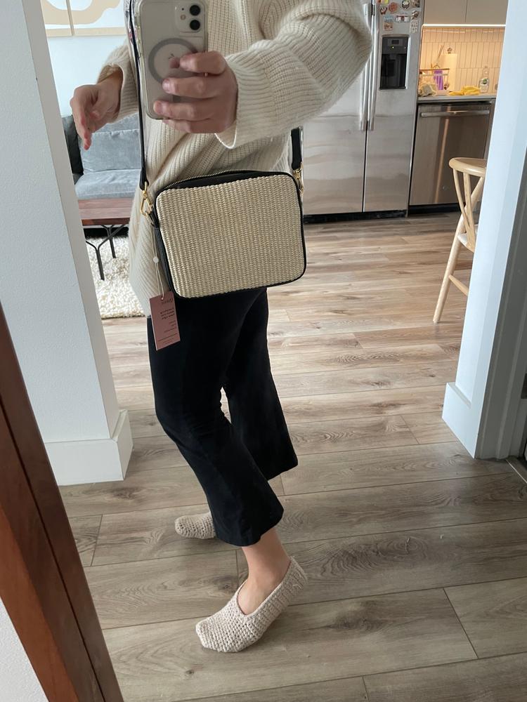 Italian Leather Quilted Crossbody Bag