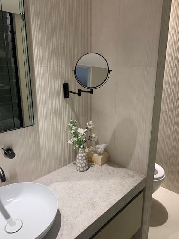 Ablaze Wall Mounted Shaving Mirror with 5x Magnification in Matte Blac