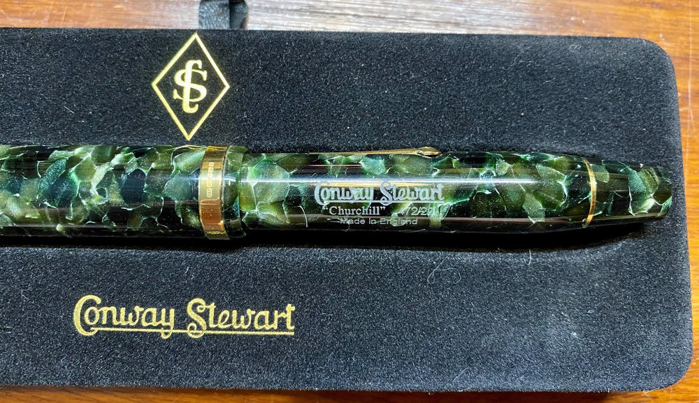 Conway Stewart Churchill Classic Green Lever-Fill - Customer Photo From Steve Jordan