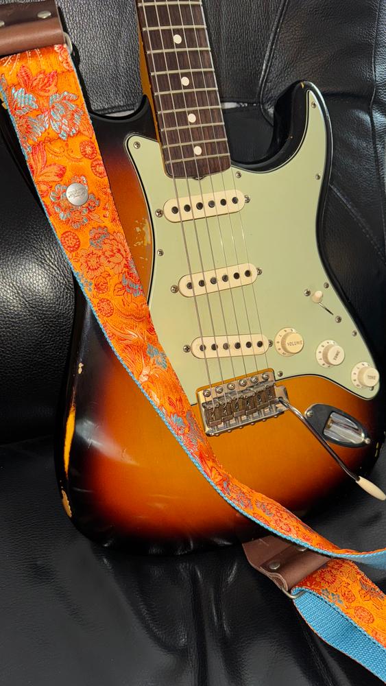 Sangle de guitare de designer - Orange Juice - Customer Photo From Opscharms