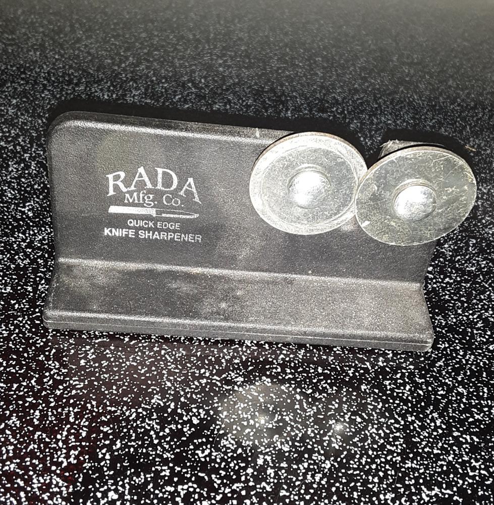  Rada Cutlery Quick Edge Knife Sharpener – Stainless Steel  Wheels Made in the USA: Home & Kitchen
