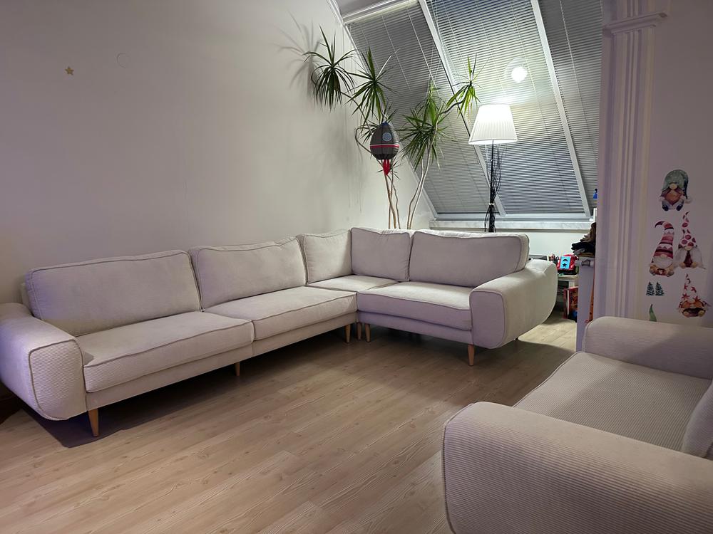 Klem Loveseat Ahşap Ayak - Fitilli Kadife - Customer Photo From BAHADIR E.