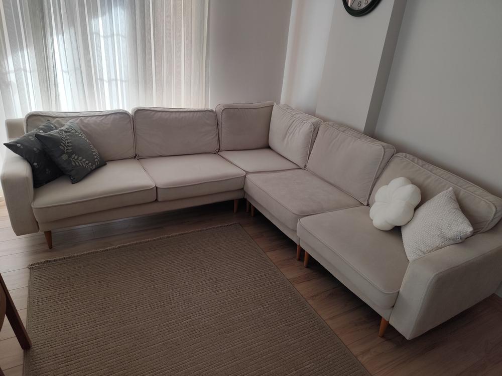 Klem Slim 283 x 257 Köşe Ahşap Ayak - Kadife - Customer Photo From Abdülkerim e.