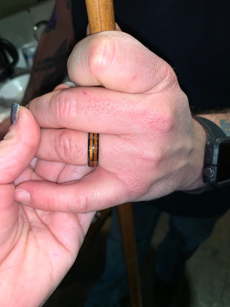 Men's Wooden Barrel Ring (6mm Width) The Whiskey Barrel Ring