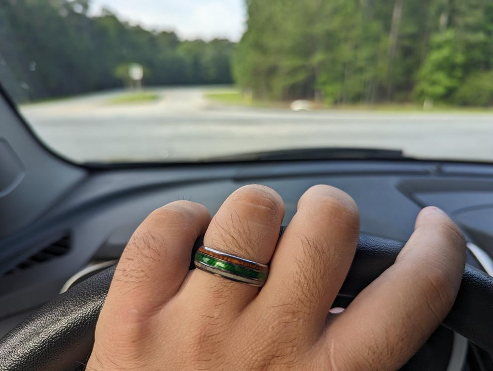 The Fishing Line Ring (Green)  Men's Fishing Line Wedding Ring – Northern  Royal, LLC