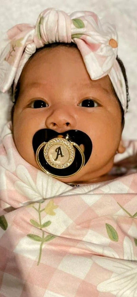 Personalized Pacifier with First Letter of Baby Name with Metal - Customer Photo From Pritchard