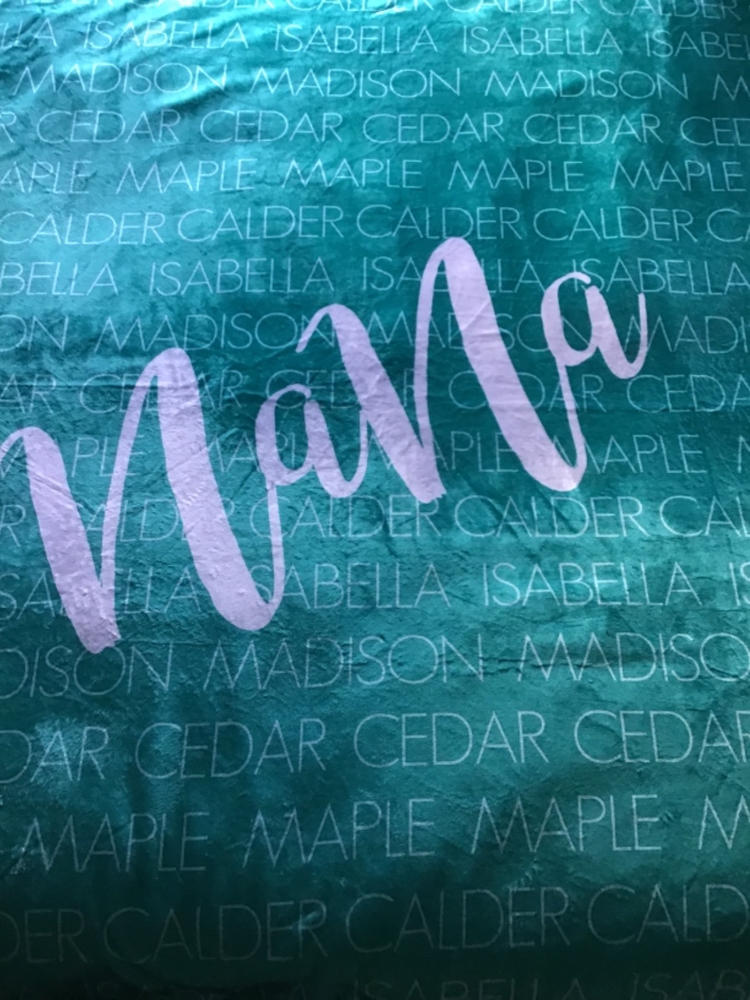 Family names personalized throw blanket highway 3