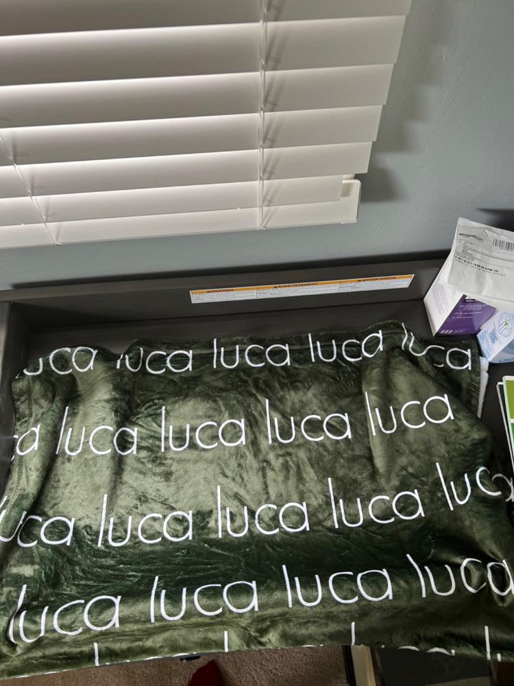 PERSONALIZED NAME BLANKET - LIGHT (BOHO COLOR OPTIONS) - Customer Photo From Belen Prewitt