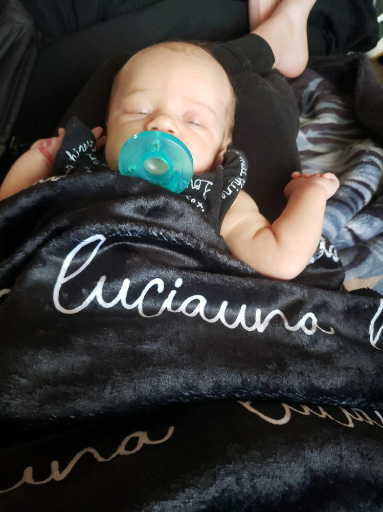 Personalized Name Blanket - Script (ALL COLOR OPTIONS) - Customer Photo From Eleanor McKeever