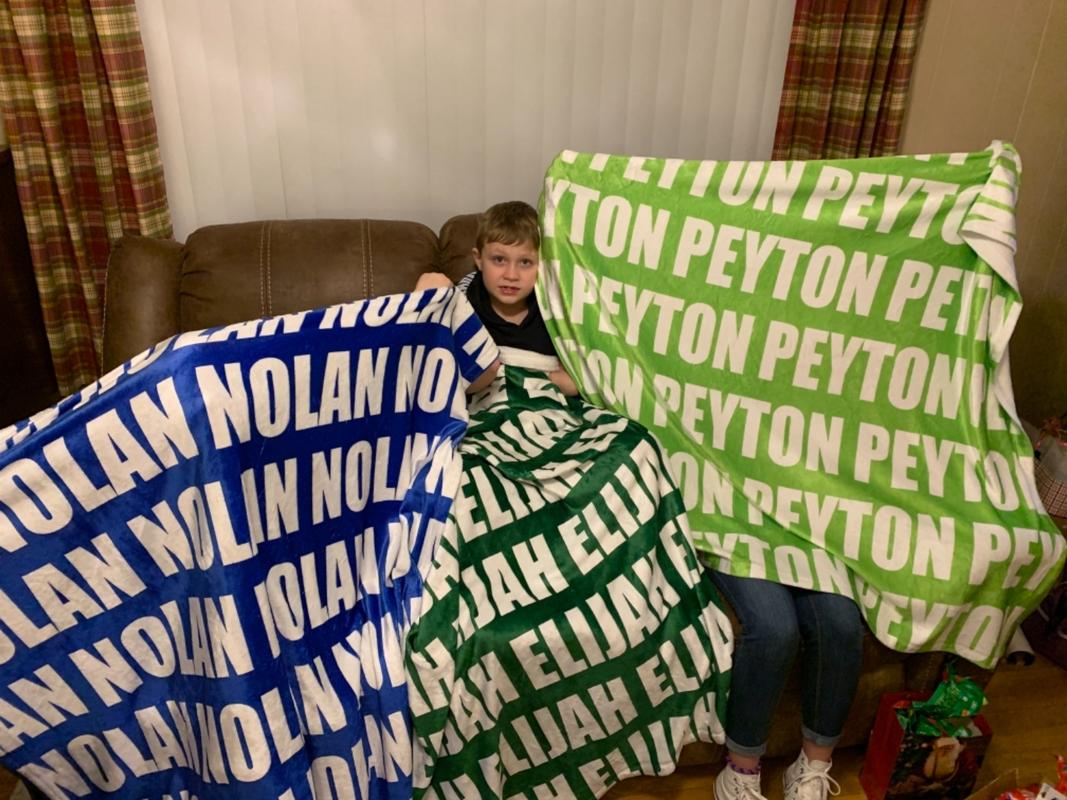 FAMILY NAMES PERSONALIZED THROW BLANKET Highway 3