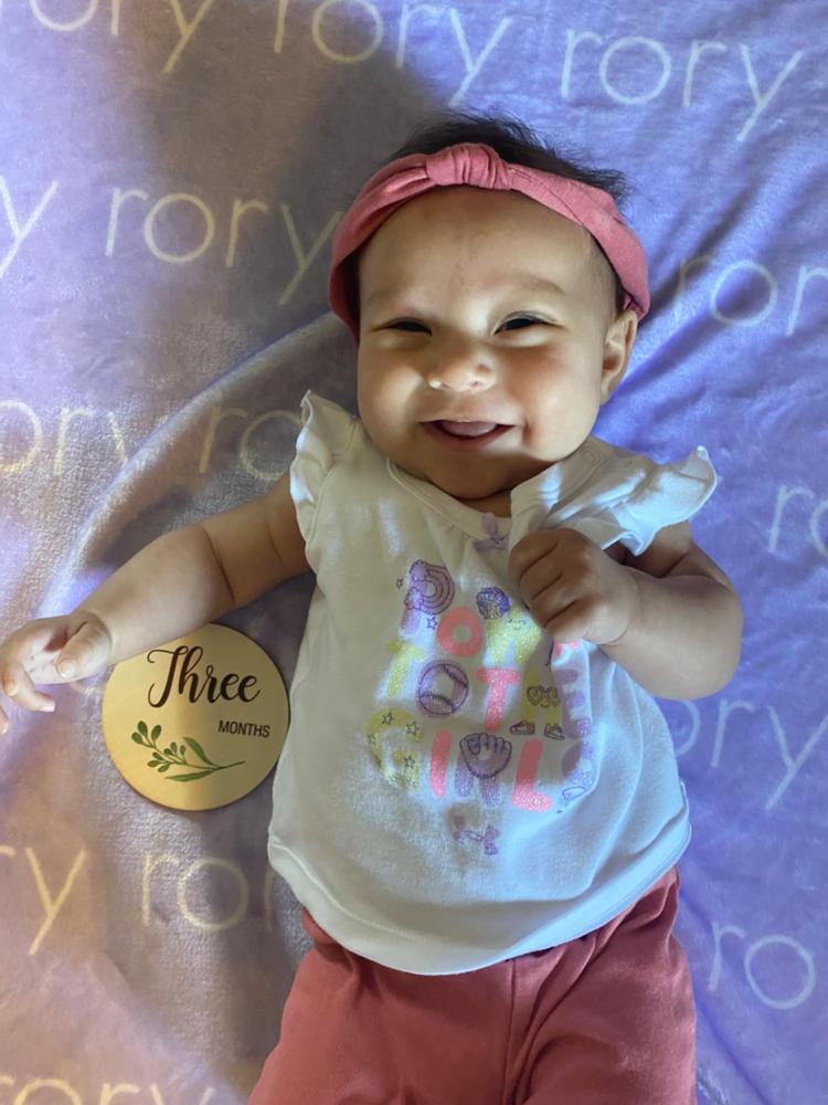 PERSONALIZED NAME BLANKET - LIGHT (ALL COLOR OPTIONS) - Customer Photo From Ashley Ozunko