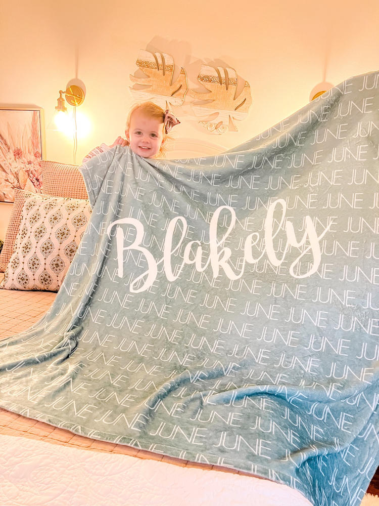 FAMILY NAMES PERSONALIZED THROW BLANKET - Customer Photo From Kristal Walthall