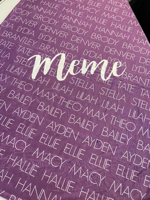 FAMILY NAMES PERSONALIZED THROW BLANKET - Customer Photo From Misty Baker