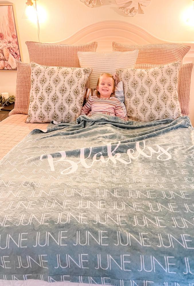 FAMILY NAMES PERSONALIZED THROW BLANKET - Customer Photo From Kristal Walthall