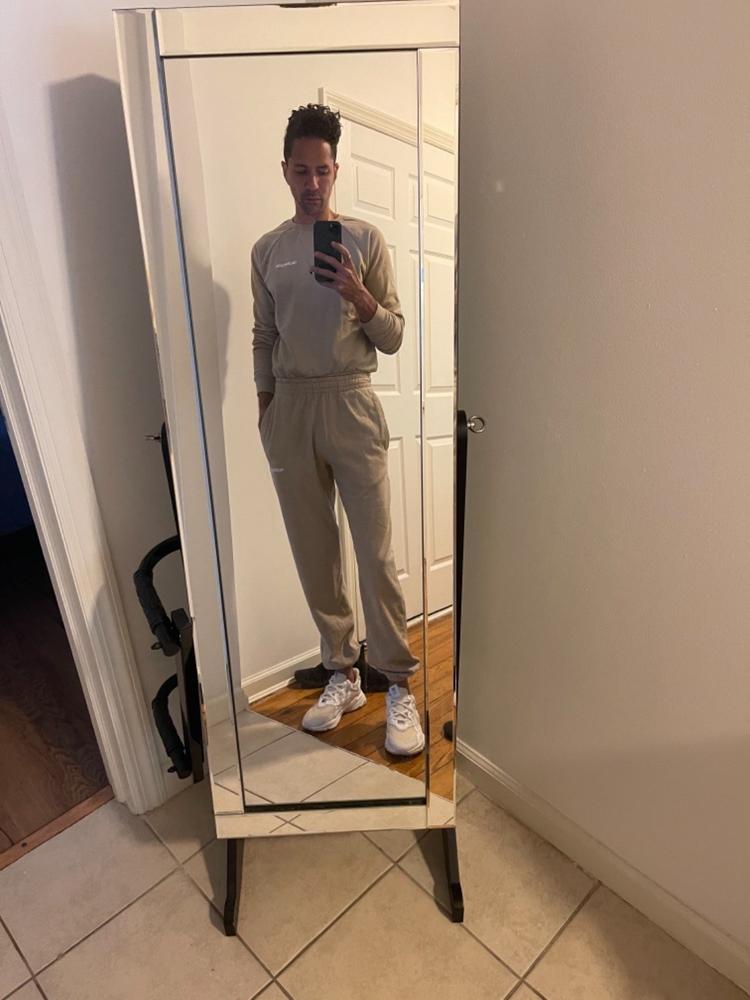 UNISEX OVERSIZED SWEATPANTS - NUDE - Customer Photo From Anonymous