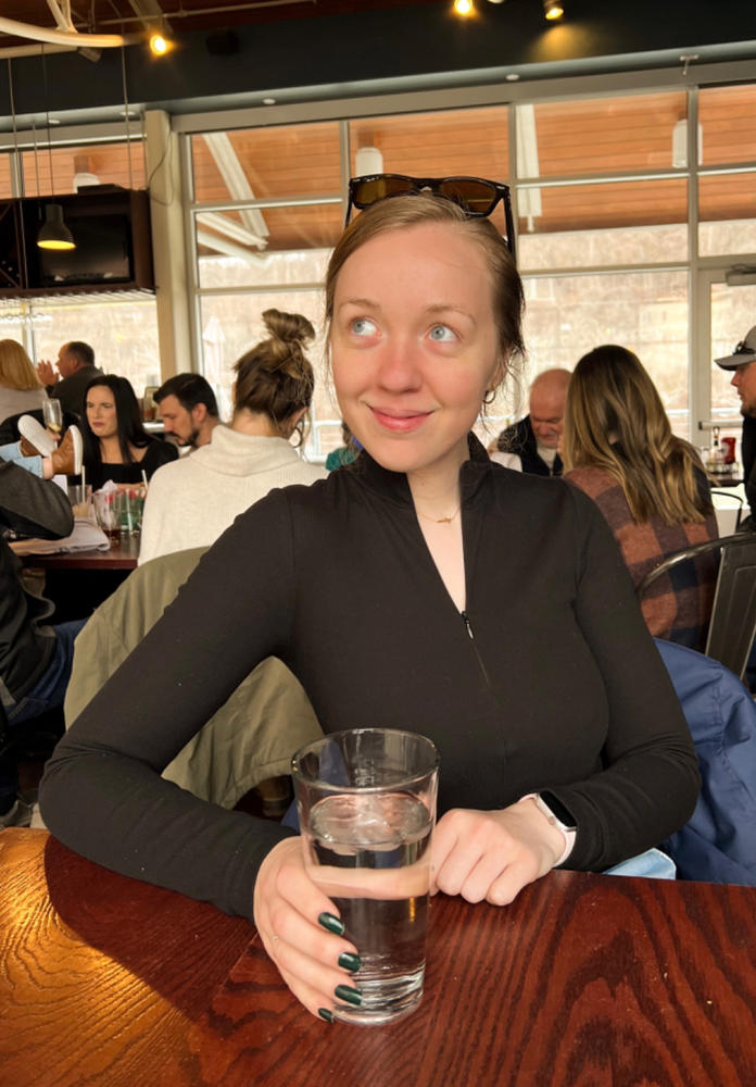 RIB ZIP FRONT BODYSUIT - Customer Photo From Maria Deely