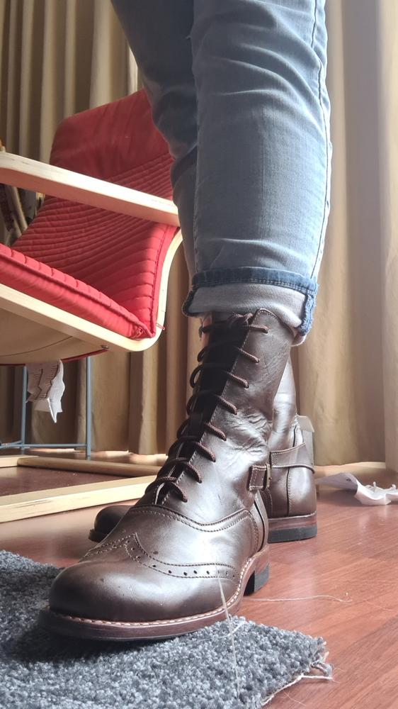 Brown Leather Victorian Ankle Boots - Customer Photo From Alysha K.