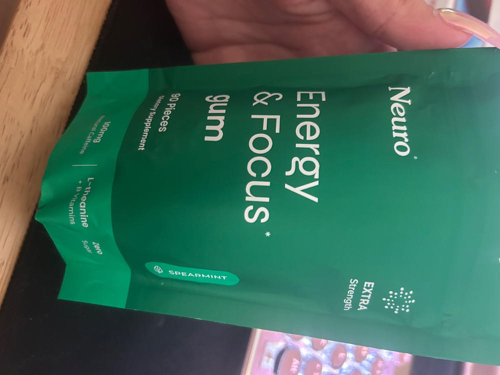 Energy & Focus Extra Strength Gum - Customer Photo From Kimberly Riojas