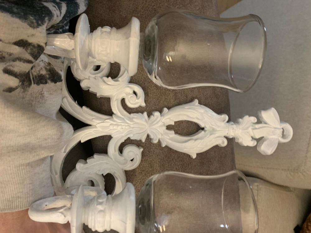 Candelabra Hurricane Clear Glass Shades - Customer Photo From Anonymous