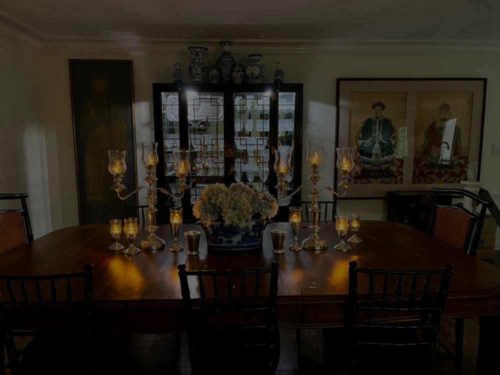 Candelabra Hurricane Clear Glass Shades - Customer Photo From Anonymous