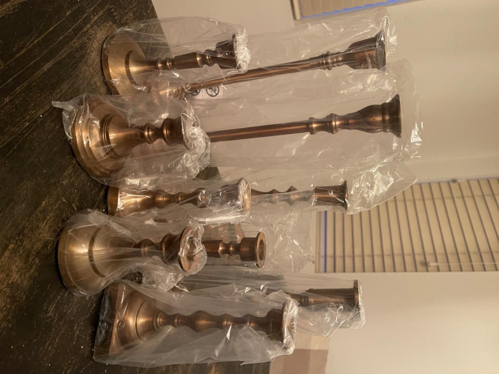 Mixed Taper Candle Holder Set, Set of 10 - Customer Photo From Amanda Street
