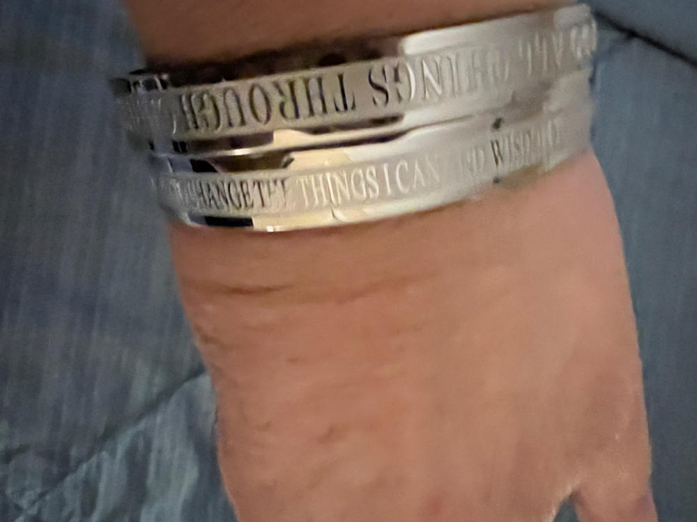 Philippians 4:13 Stainless Steel Bracelet - Customer Photo From C. Isler