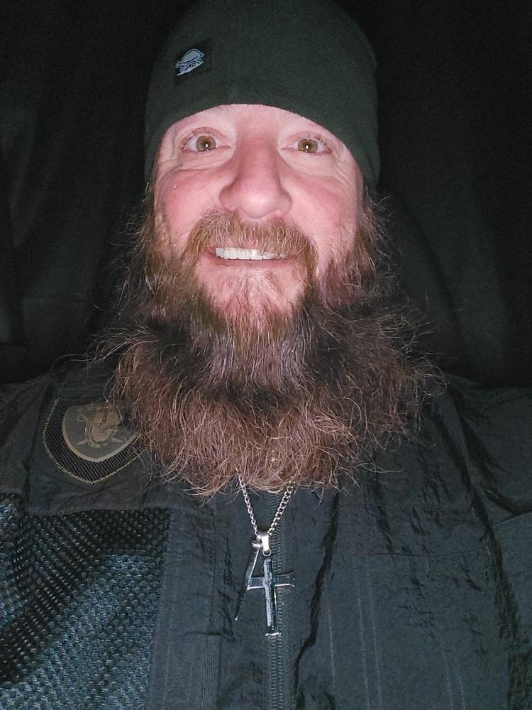 Philippians 4:13 Cross And Nail Necklace - Customer Photo From William Garnier