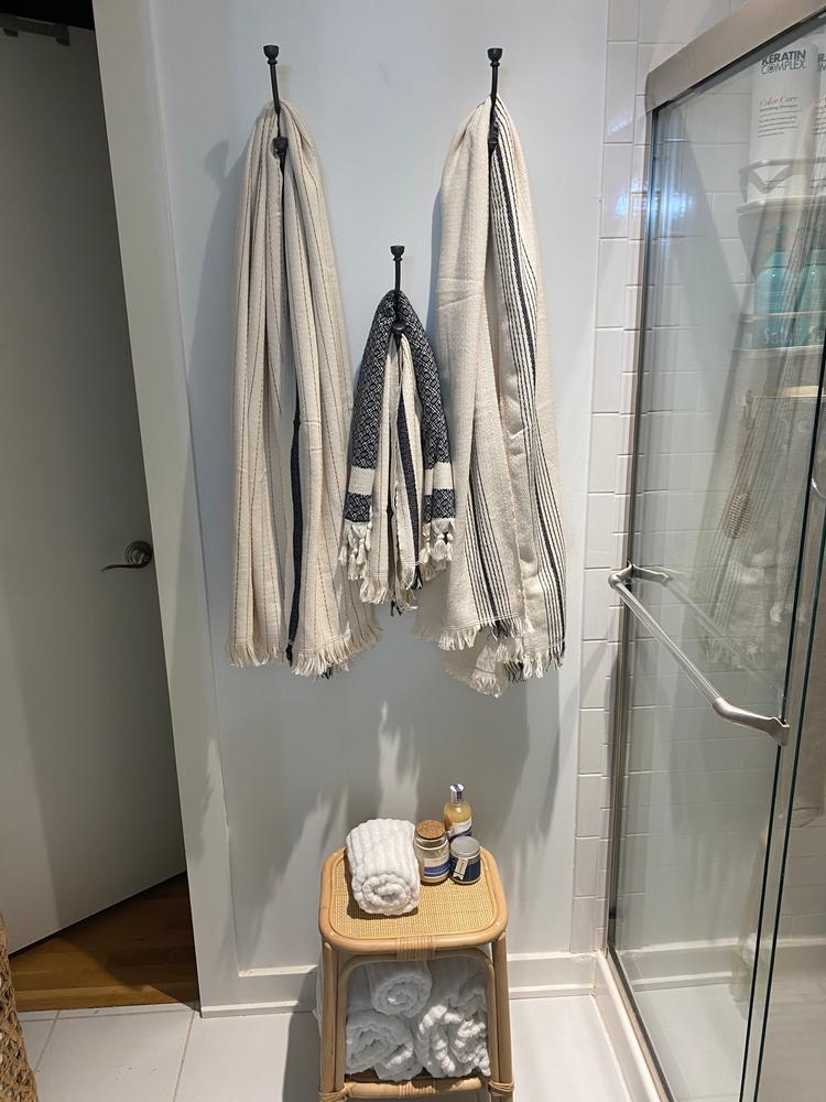 Zebrine Cotton Bath Towels - Customer Photo From Susan Williams
