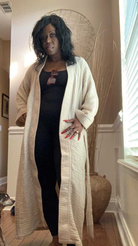 Joy 4- Layered Kimono Robe - 100% Turkish Cotton - Customer Photo From Lakeisha Mccants