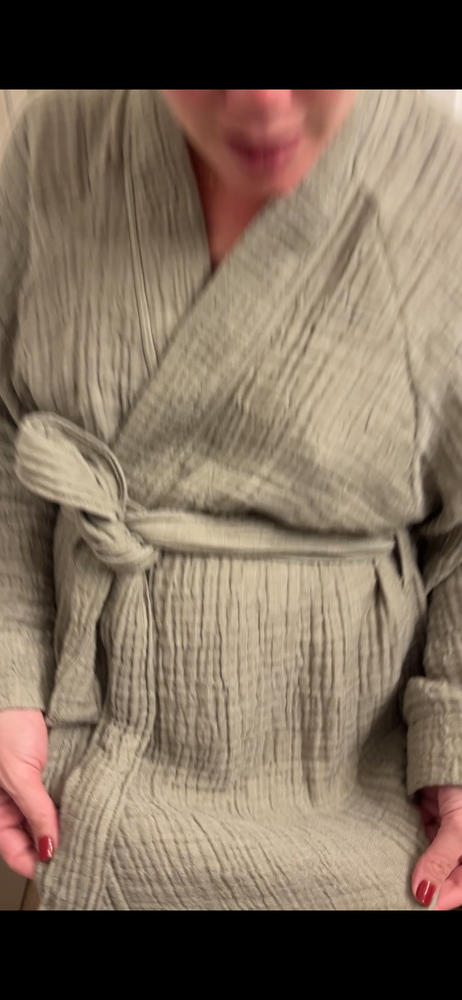 Joy 4- Layered Kimono Robe - 100% Turkish Cotton - Customer Photo From Jessica D