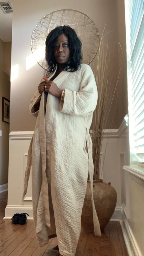 Joy 4- Layered Kimono Robe - 100% Turkish Cotton - Customer Photo From Lakeisha Mccants