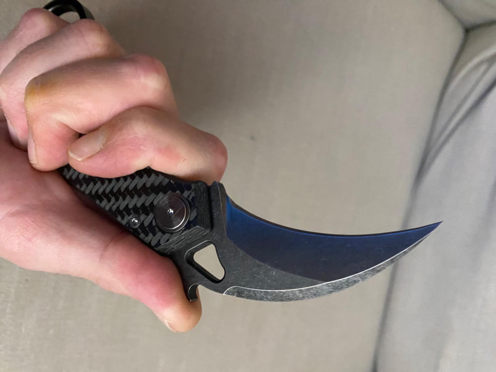 UDT Knives M390 Full Titanium Black Folding Karambit