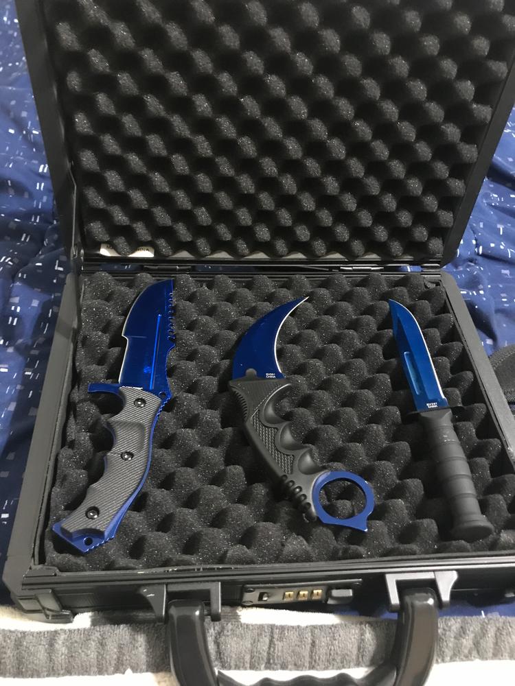 Black Legion Blue Fixed Blade Knife Set