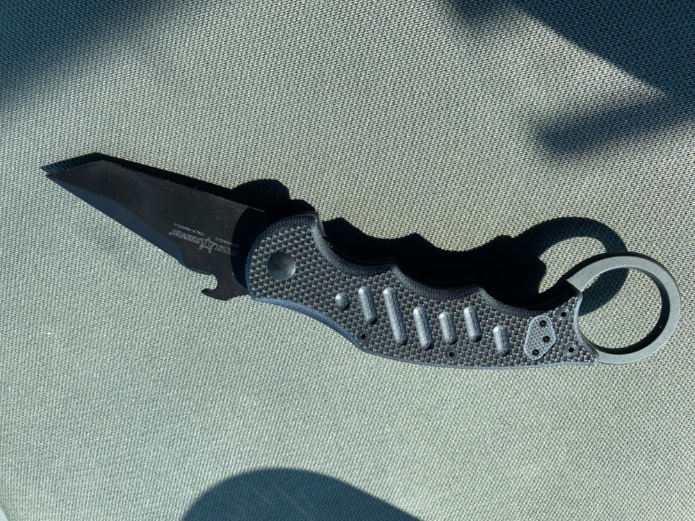 Fox Dart Black G10 Folding Karambit w/ Emerson Wave