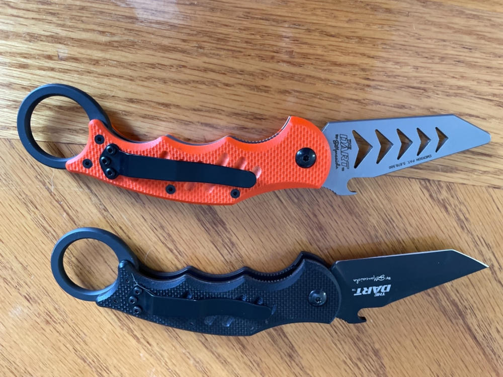 Fox Dart 597 Orange G10 Training Karambit - Emerson Wave