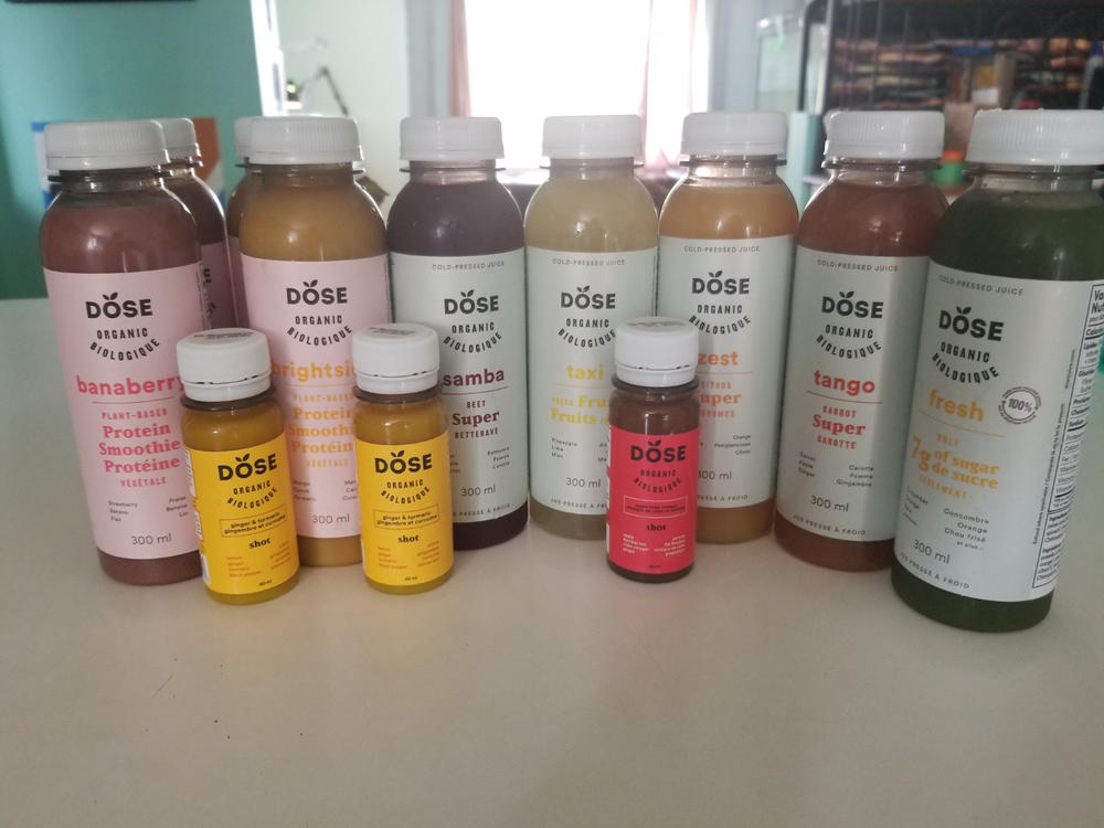 Trial Variety Pack – 12 organic cold pressed products - Customer Photo From Christine Ouellette