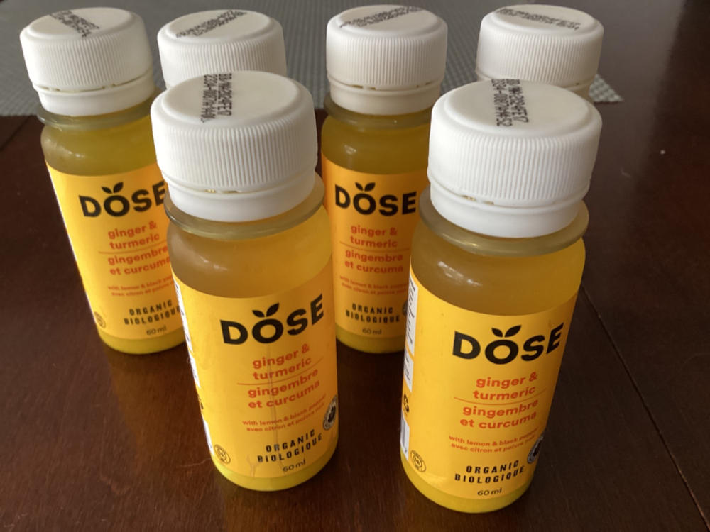 Pack à rabais - GINGEMBRE & CURCUMA – 14 shots biologiques pressés à froid  60ml - Dose Juice