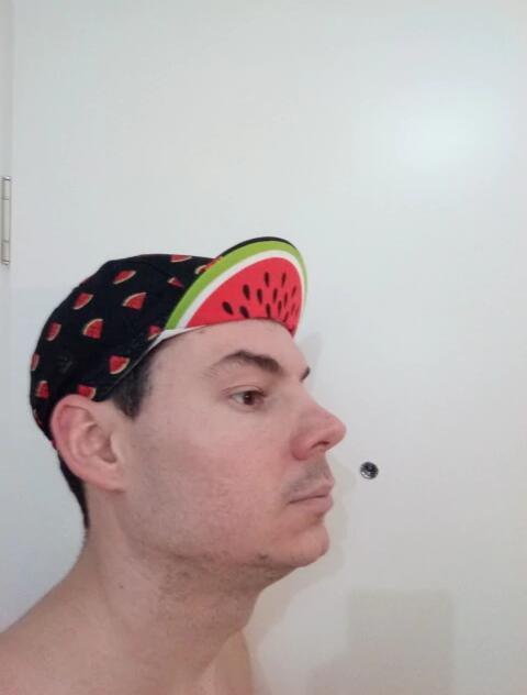 watermelon cycling cap