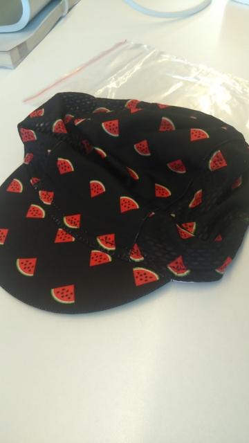 watermelon cycling cap