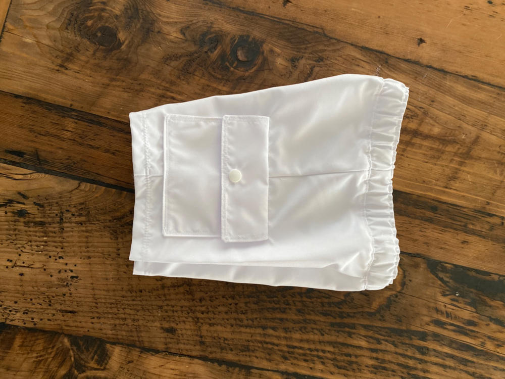 White Polyester Boardshort Fabric - Customer Photo From Gretchen Palombo