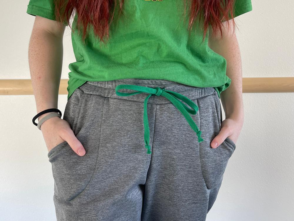 Kelly Green 3/8 Cotton Hoodie Drawstring Flat Tape - Customer Photo From Jennie Lindstrom 