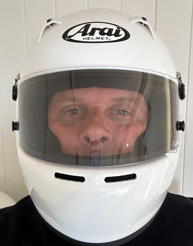 arai helmet gp 5w GP-5W - White at 90mm drivers enjoy a better view ARAI Closed car competition helmet