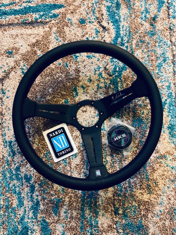 HKS STEERING WHEEL NARDI SPORTS 34DEEP 51007-AK668 - Black