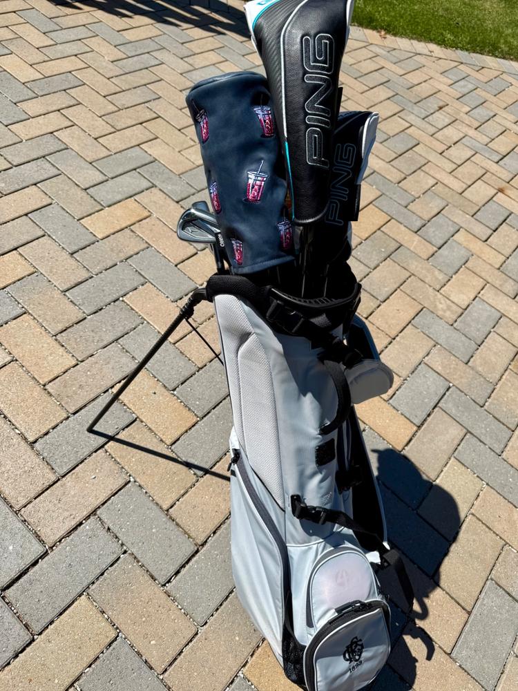 Housse De Driver Golf Gifts And Galleries : Cuir Noir/Blanc, État Correct, Envoi Gratuit