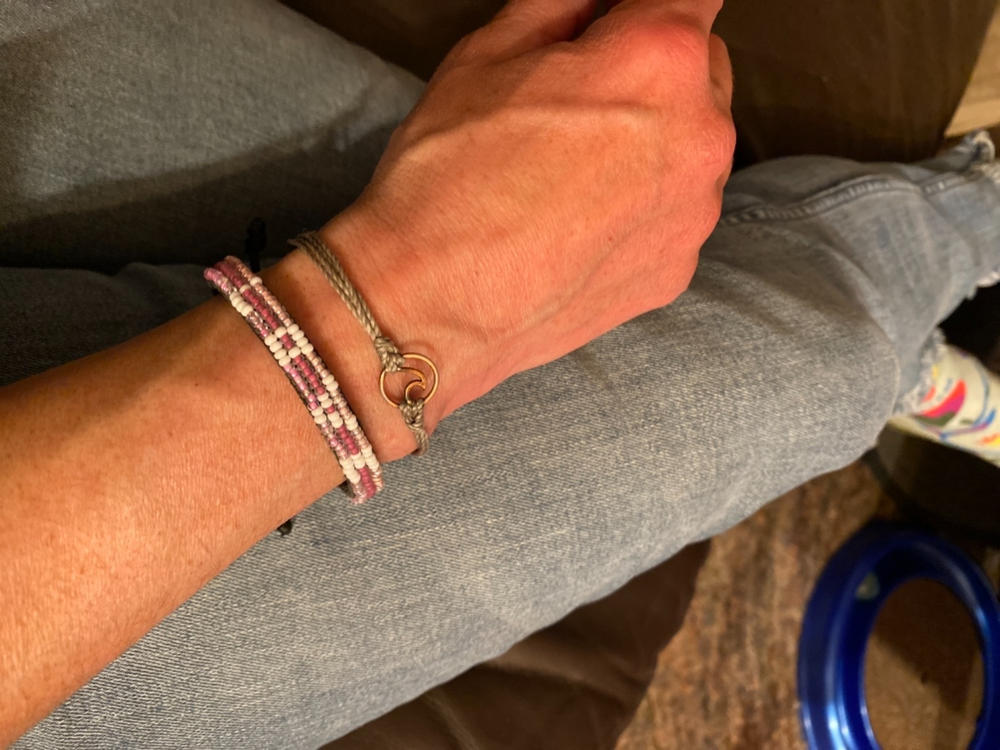 Skinny Ombré LOVE Bracelet - Pink Power - Customer Photo From jennifer brassard
