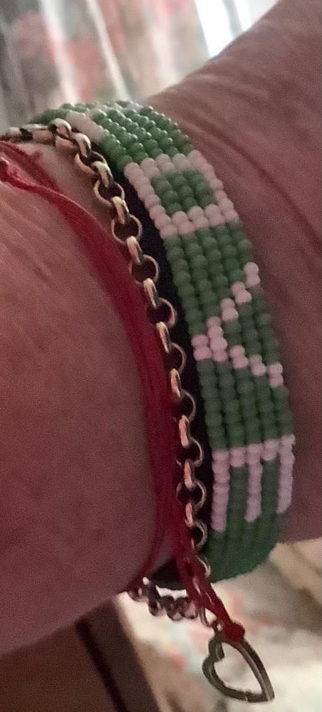 Green Empower LOVE Bracelet - Customer Photo From Paule K.