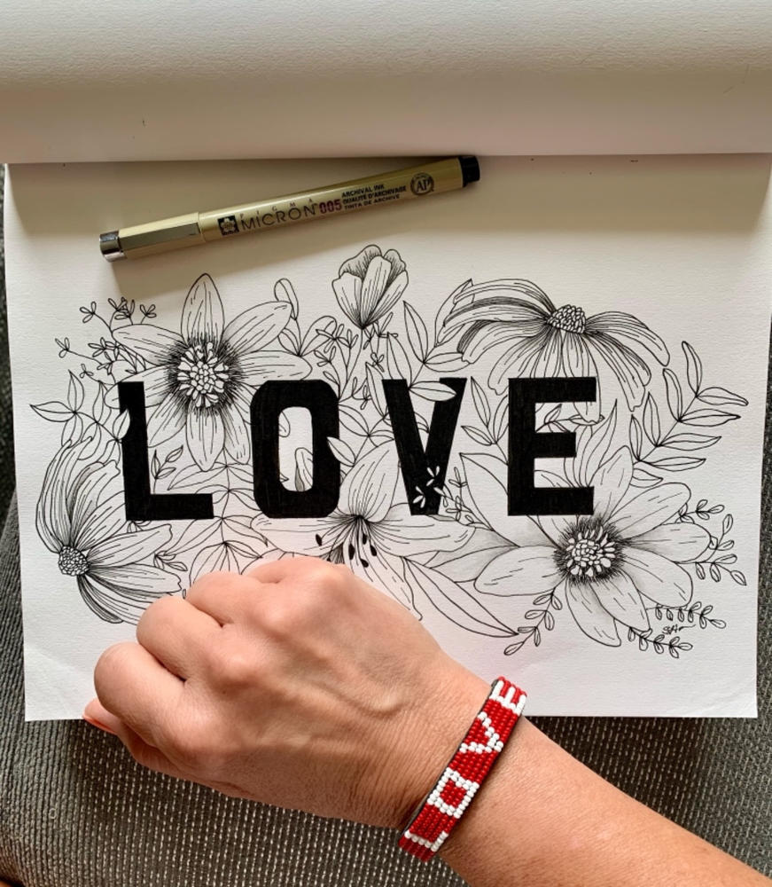 The Original LOVE Bracelet in Red - Customer Photo From Stephanie Hansen