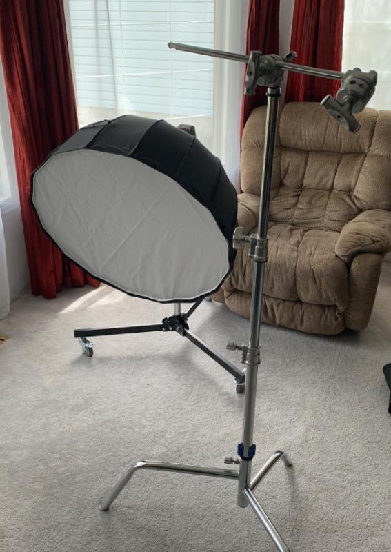 Strobepro Mini C Stand with Boom - Customer Photo From Linda Dickinson